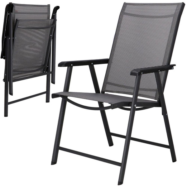 Scaun de gradina metalic, pliabil, 95x57x66cm, maxim 150kg, gri