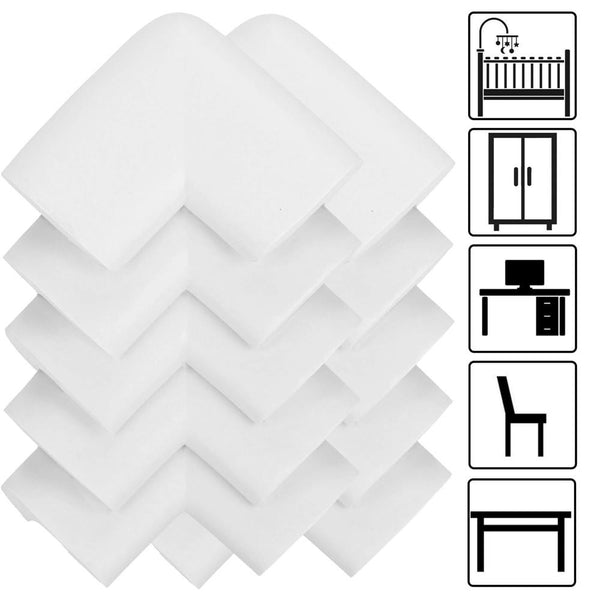 Set 10 protectii colturi pentru siguranta copii, 60x35mm, spuma EPE, gri