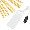 (DL) Instalatie de Craciun, 8 tuburi, 30cm, 144 LED, ploaie de meteoriti, galben