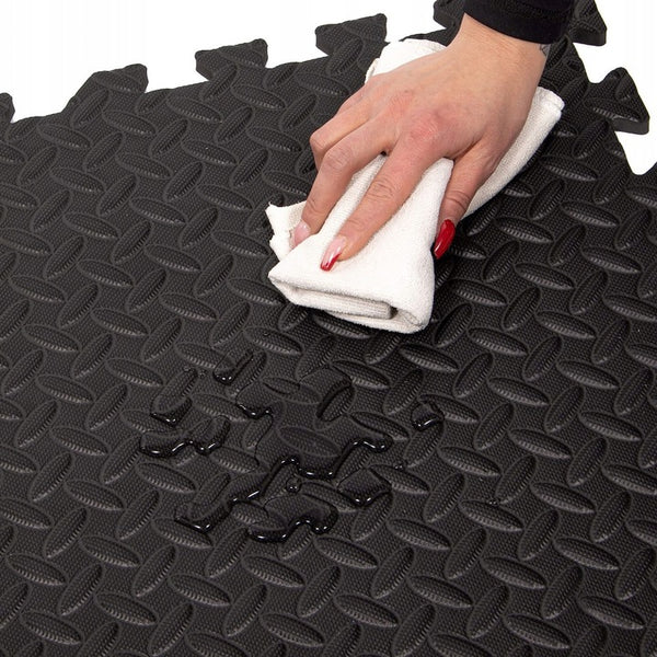 Set covoras de protectie saltea de antrenament, tip puzzle, 4 piese de 60x60cm, 12mm
