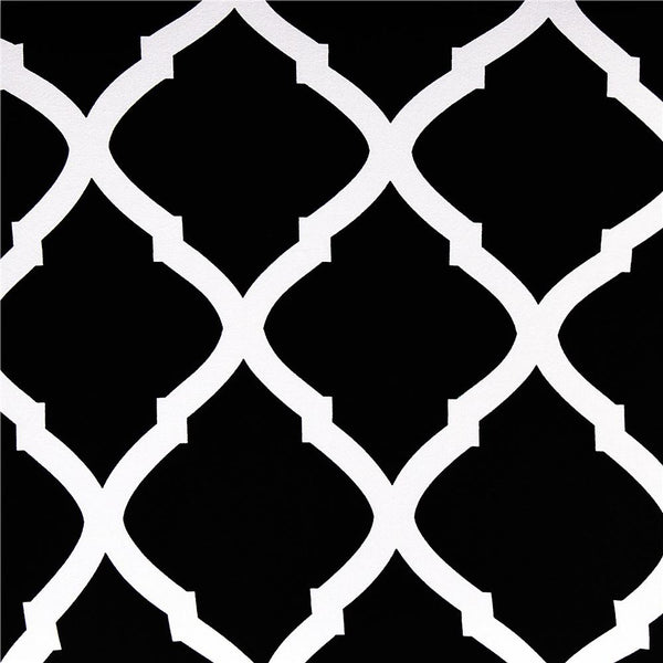 Husa universala pentru scaun, marime universala, poliester si spandex, 45 x 60 cm, negru alb