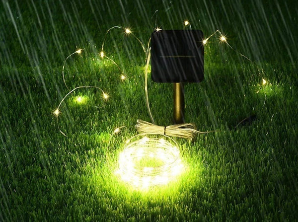 Ghirlanda luminoasa liniara 100 LED-uri, 1.5m, incarcare solara