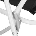 Scaun de plaja Sersimo, pliabil, 100kg, 52x73cm, negru alb