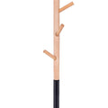 Cuier tip pom din metal Sersimo, 6 agatatoare, 180cm, negru maro