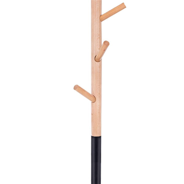 Cuier tip pom din metal Sersimo, 6 agatatoare, 180cm, negru maro