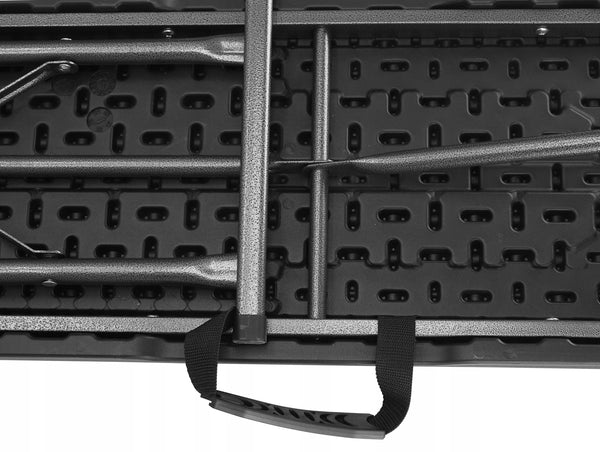 Banca pliabila pentru gradina sau catering, HDPDE, 180x28x43cm, negru