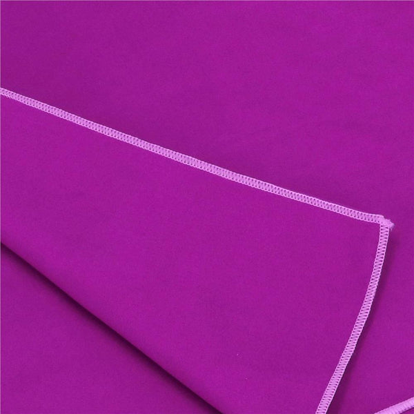 Prosop de plaja cu uscare rapida, husa de transport, 75x150cm, violet