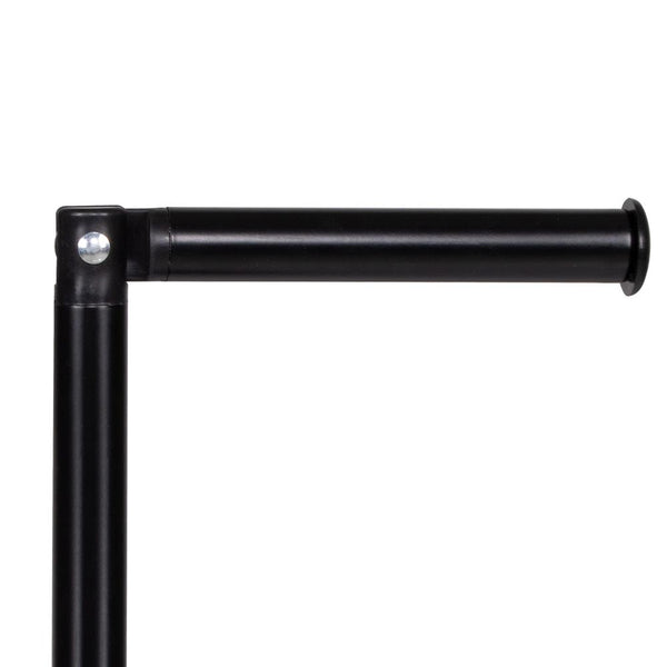 Suport hartie igienica 2 in 1 cu tija mobila, 68.5cm, negru