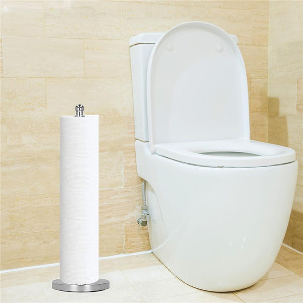 Suport hartie igienica tip tija, 51cm, argintiu cromat