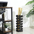 SONGMICS Suport metalic pentru umbrele, cu carlige si tava de picurare, 15x15x49cm, negru