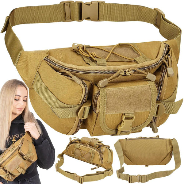 Borseta incapatoare pentru umar sau brau, impermeabila, unisex, 37x19cm, verde