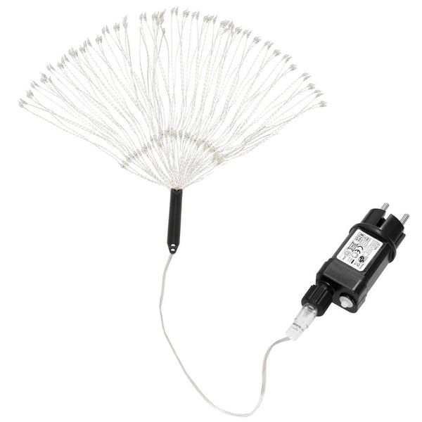 Instalatie lumina decorativa STAR cu 100 LED-uri, diametru 40cm, telecomanda, iluminare galbena