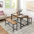 VASAGLE Set 2 banci de interior, pentru masa bucatarie, stil industrial, 108x33x50cm, maro rustic