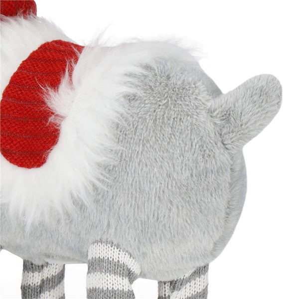 Figurina Craciun, Ren, picioare telescopice, iluminare LED, inaltime reglabila 64-85cm