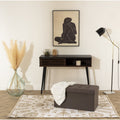 Taburet dublu pliabil Atmosphera Lysandre, MDF si poliester, 76x38x38 cm, gri