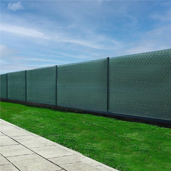 Plasa umbrire si intimitate pentru gard, 1.2m latime, 50m lungime, 140g densitate, verde cu negru