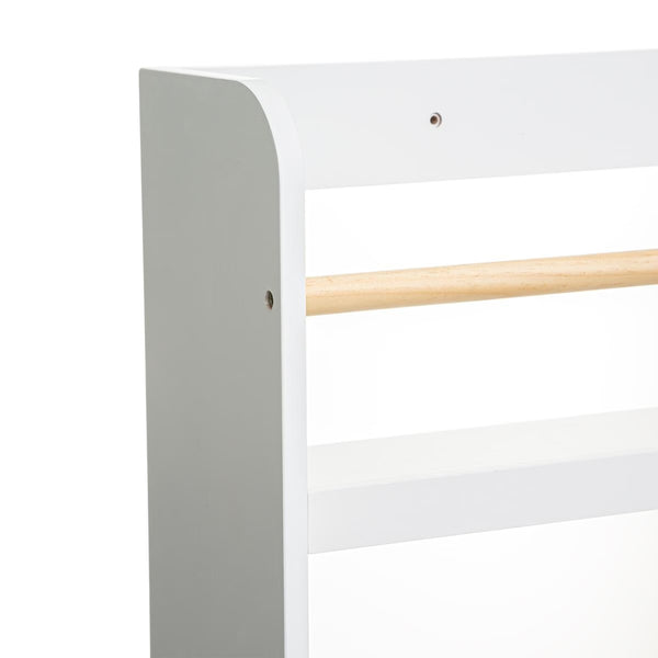 Biblioteca copii Atmosphera Classic, 4 rafturi, MDF si lemn de pin, 55x112 cm, alb