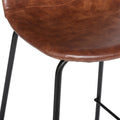 Scaun bar Atmosphera Vladi, cadru metal si lemn, 44x42x95 cm, maro