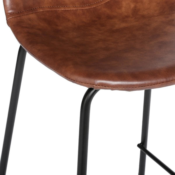 Scaun bar Atmosphera Vladi, cadru metal si lemn, 44x42x95 cm, maro