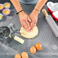 Plansa din silicon alimentar de framantat aluat, rezistenta la temperaturi ridicate, 65x45cm, gri