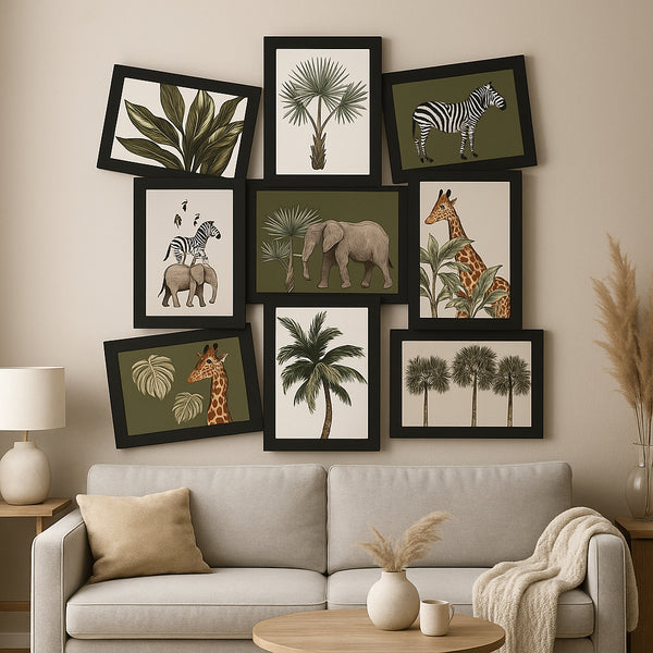 Rama colaj 9 fotografii 5Five Cali din plastic, 46x1,9x49 cm, negru