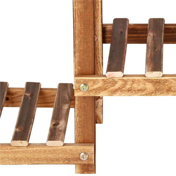 Stand de flori din lemn cu 8 etajere suport GA198, 85x70cm