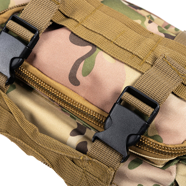 Rucsac militar pentru drumetie, impermeabil, ultra usor, 4 in 1, 50litri, culoare combat camuflaj