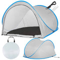 Cort plaja si picnic semi-deschis Sersimo, protectie UV, 200x120x110cm, gri