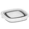 Lighean pliabil, patrat, din plastic si silicon, 24x19cm, 5litri, gri