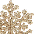 Decoratiune brad fulg de zapada, set 8 bucati, 8cm, auriu