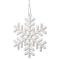 Decoratiune brad fulg de zapada, set 3 bucati, 8cm, alb