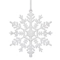 Decoratiune brad fulg de zapada, set 3 bucati, 12cm, alb