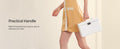 SONGMICS Cutie de bijuterii pe 3 nivele, 2 sertare, maner, inchidere cu cheie, 18x26x17cm, alb