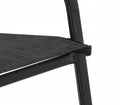 Set 2 scaune de gradina cu cadru metalic, stivuibile, 55x72x96cm, negru