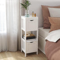 VASAGLE Dulap de podea pentru baie, multifunctional, 2 sertare, 30x30x89cm, alb