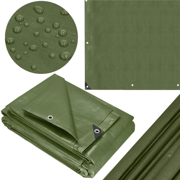 Prelata din polietilena impermeabila laminata, 120g/m2, 5x8m, verde