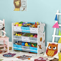 SONGMICS Raft de depozitare jucarii, 9 cutii detasabile din tesatura, 62x29x60cm, alb