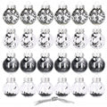 Set globuri de Craciun Inedit, 24 bucati, 5cm, transparente cu interior negru