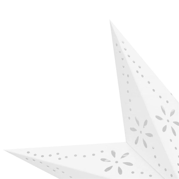 Stea decorativa 3D din hartie ajurata, 50cm, alba