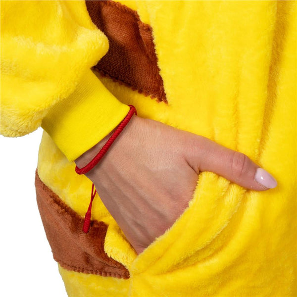 Pijama tip salopeta pentru adulti, model Pikachu, marime M
