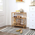 SONGMICS Raft de depozitare din bambus, cu 3 niveluri, 60x26x66 cm, maro