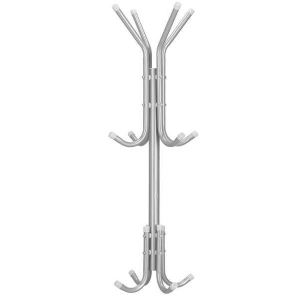 Cuier pentru haine, tip pom, cu 12 carlige, 173 cm, gri
