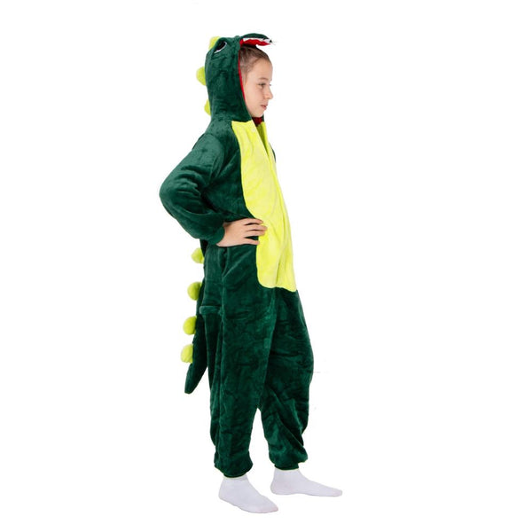 Pijama tip salopeta pentru copii, model Dragon, marime 120-130cm
