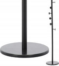 Cuier hol metalic 174 cm, design minimalist, negru