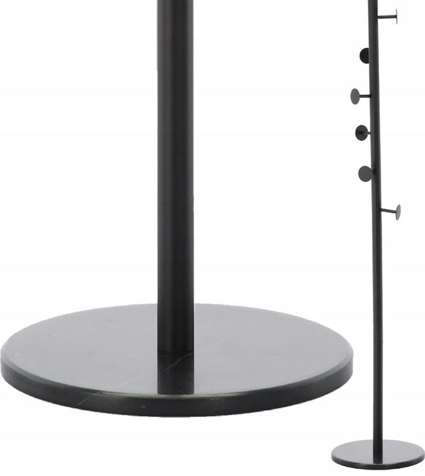 Cuier hol metalic 174 cm, design minimalist, negru