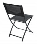 Set mobilier gradina sau balcon, masa semirotund sticla cu 2 scaune pliabile, gri
