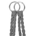 Scaun rotund Sersimo tip leagan suspendat cu perna Confort Plus casa sau gradina, gri inchis