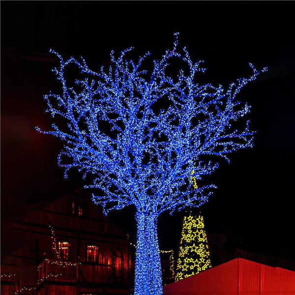 Instalatie luminoasa LED albastra pentru brad sau exterior, 500 LED-uri, 40 m, IP44, conectabila