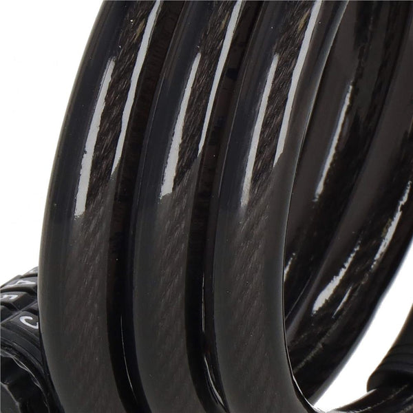 Lant antifurt bicicleta si trotineta, inchidere cifru, lungime 95 cm, Otel, Negru