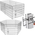Tarc pentru animale de companie, din fier, forma configurabila, cu usa de acces, 3XL, 165x85x73cm, negru